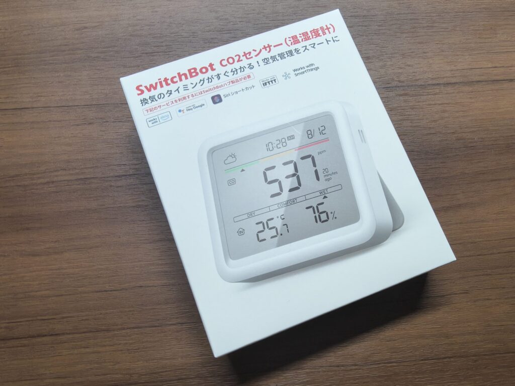SwitchBot CO2センサー（温湿度計）のパッケージ正面
